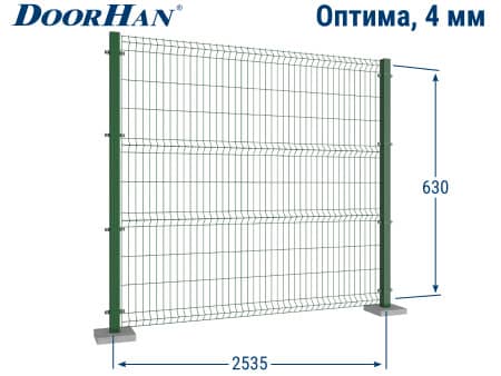 Купить 3D заборную секцию ДорХан 2535×630 мм в Москве от 1127 руб.